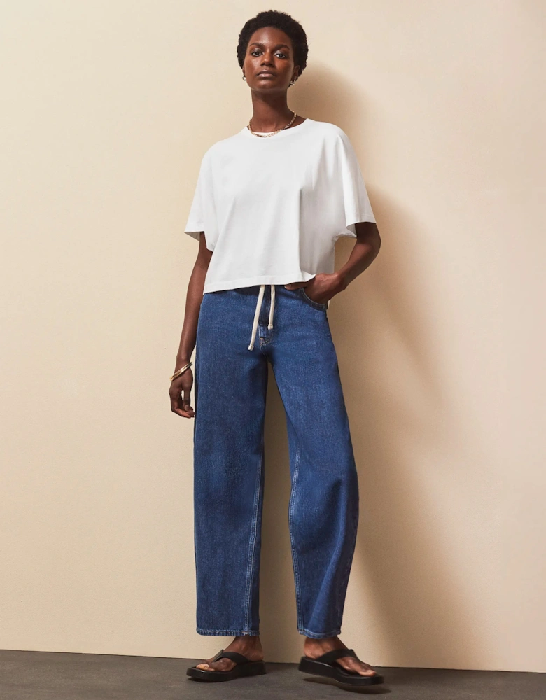 White Ultimate Pure Cotton Cropped Tee