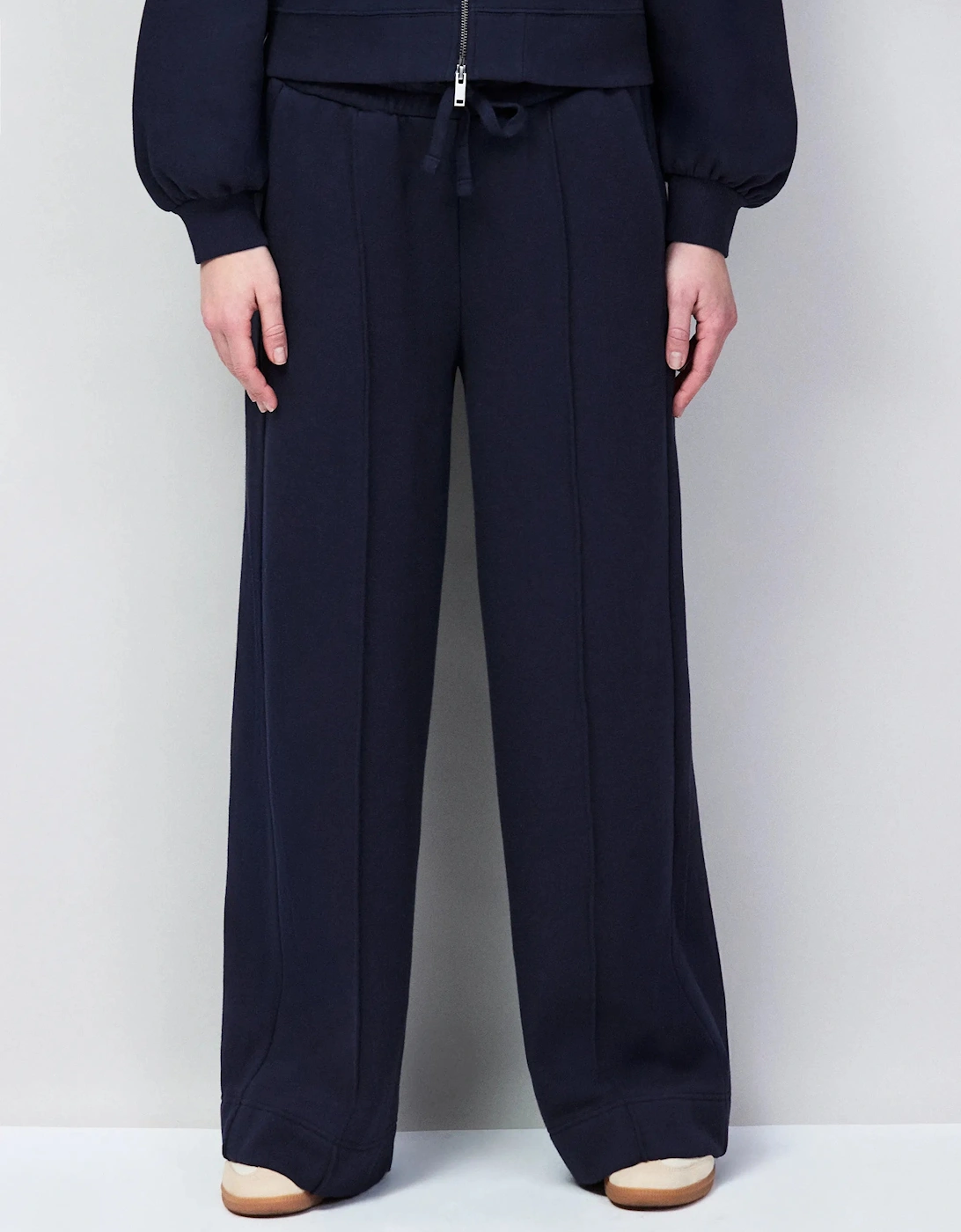 Navy Wide Leg Sweatpants