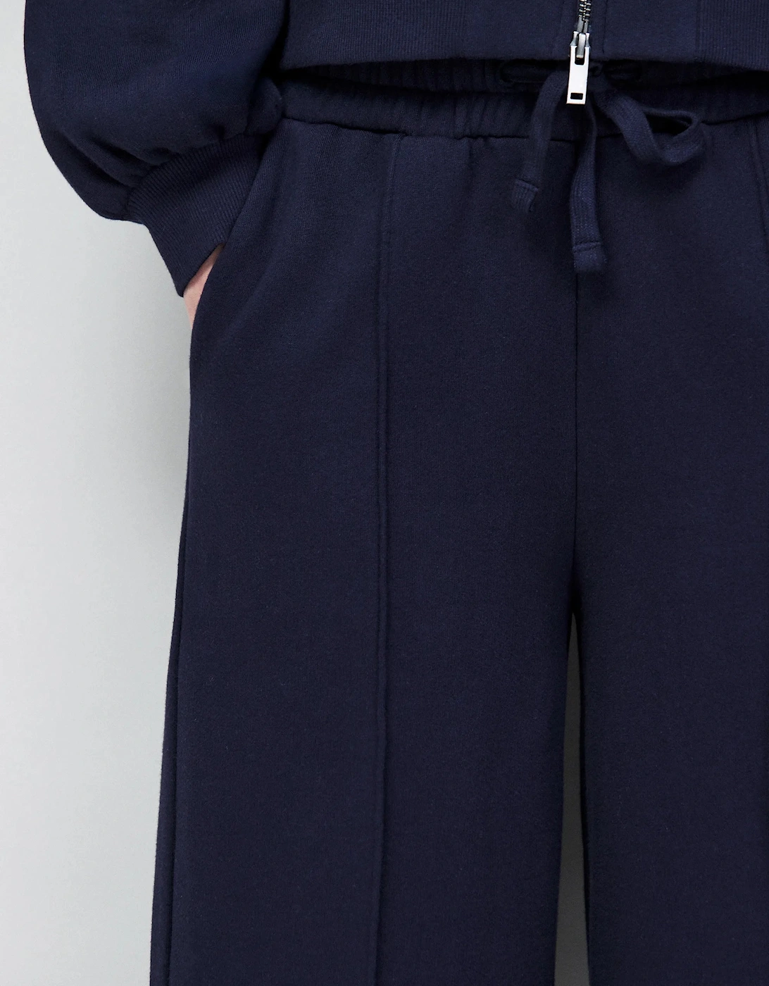 Navy Wide Leg Sweatpants