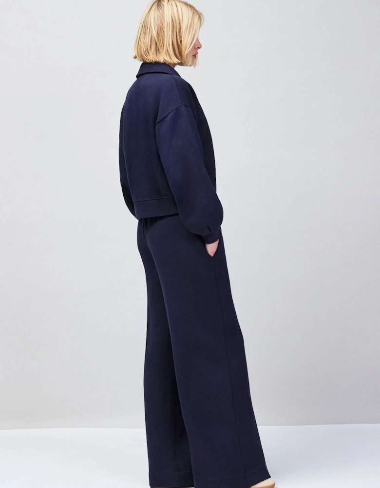 Navy Wide Leg Sweatpants