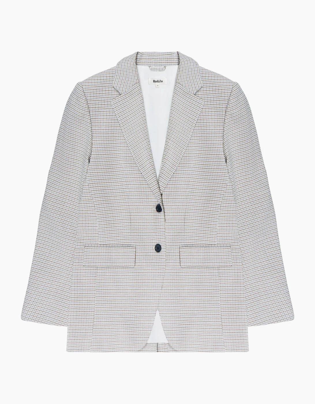 Neutral Check Oversized Blazer