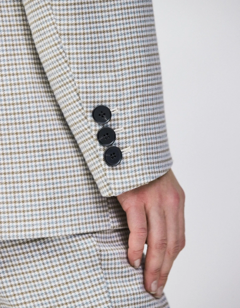 Neutral Check Oversized Blazer