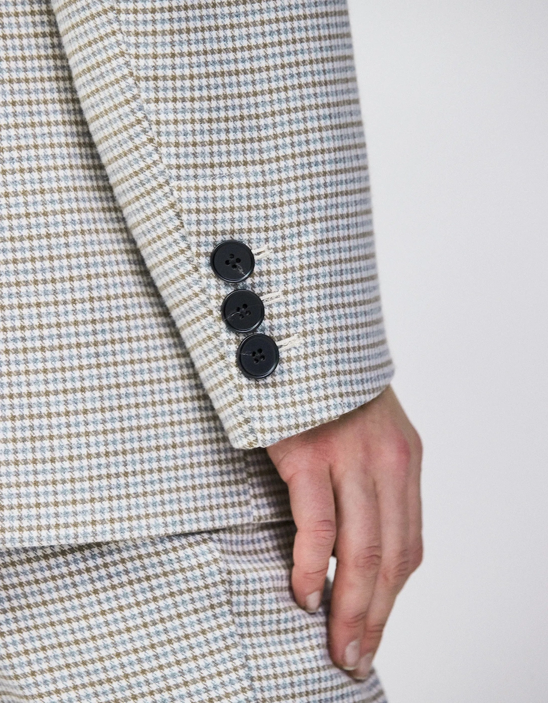 Neutral Check Oversized Blazer