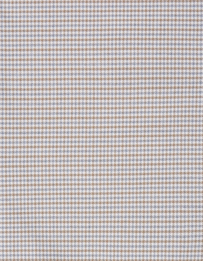 Neutral Check Flare Trousers