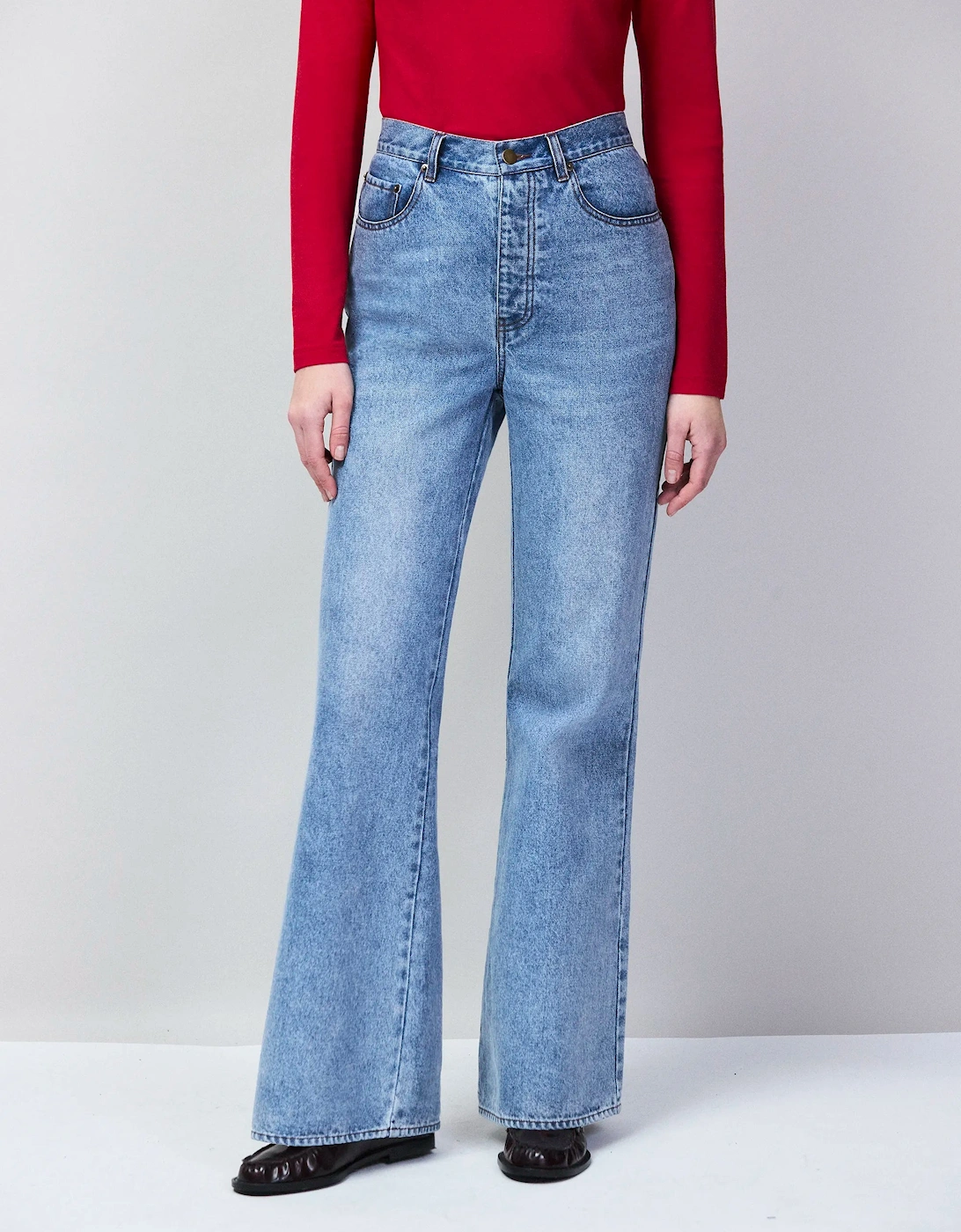 Petite Blue Denim Bootcut Jeans