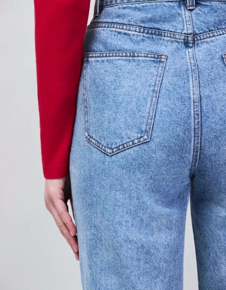 Petite Blue Denim Bootcut Jeans