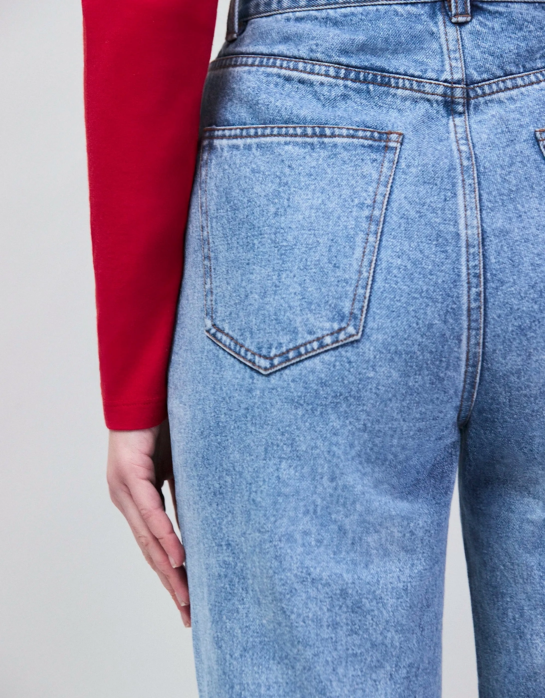 Petite Blue Denim Bootcut Jeans