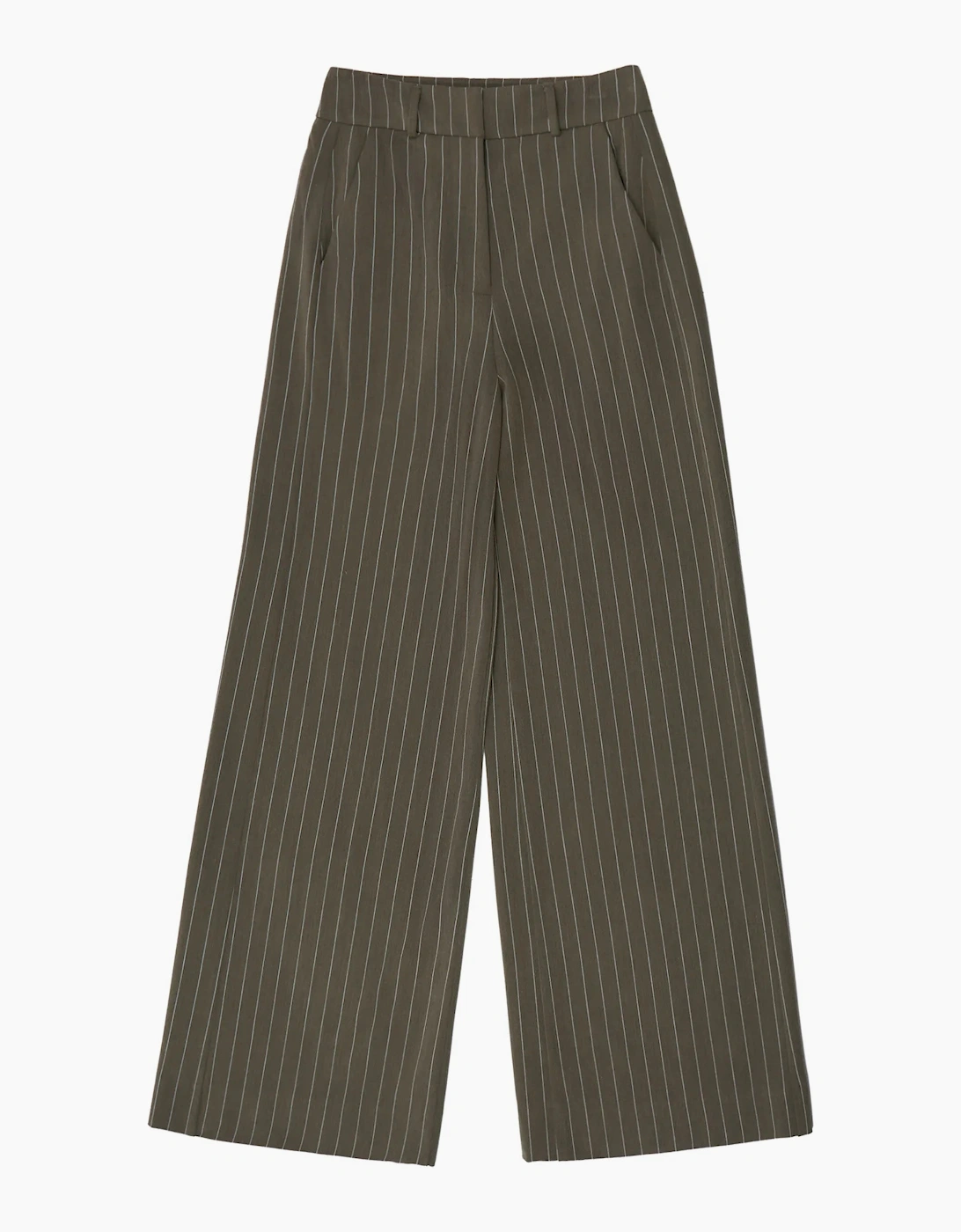 Petite Olive Pinstripe Tailored Trouser, 8 of 7