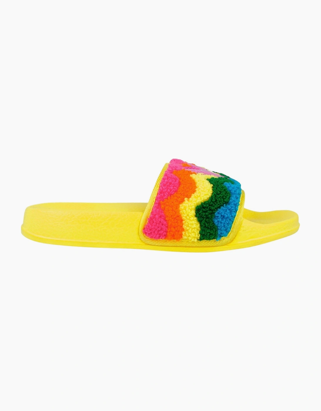 Girls Yellow Multicoloured Sliders