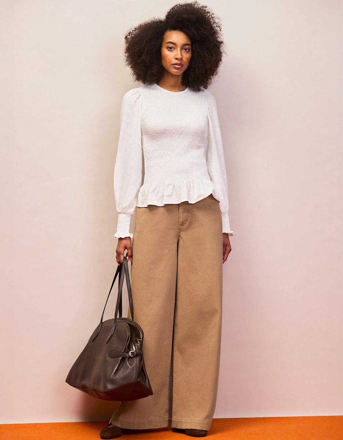 Camel Wide Leg Jeans