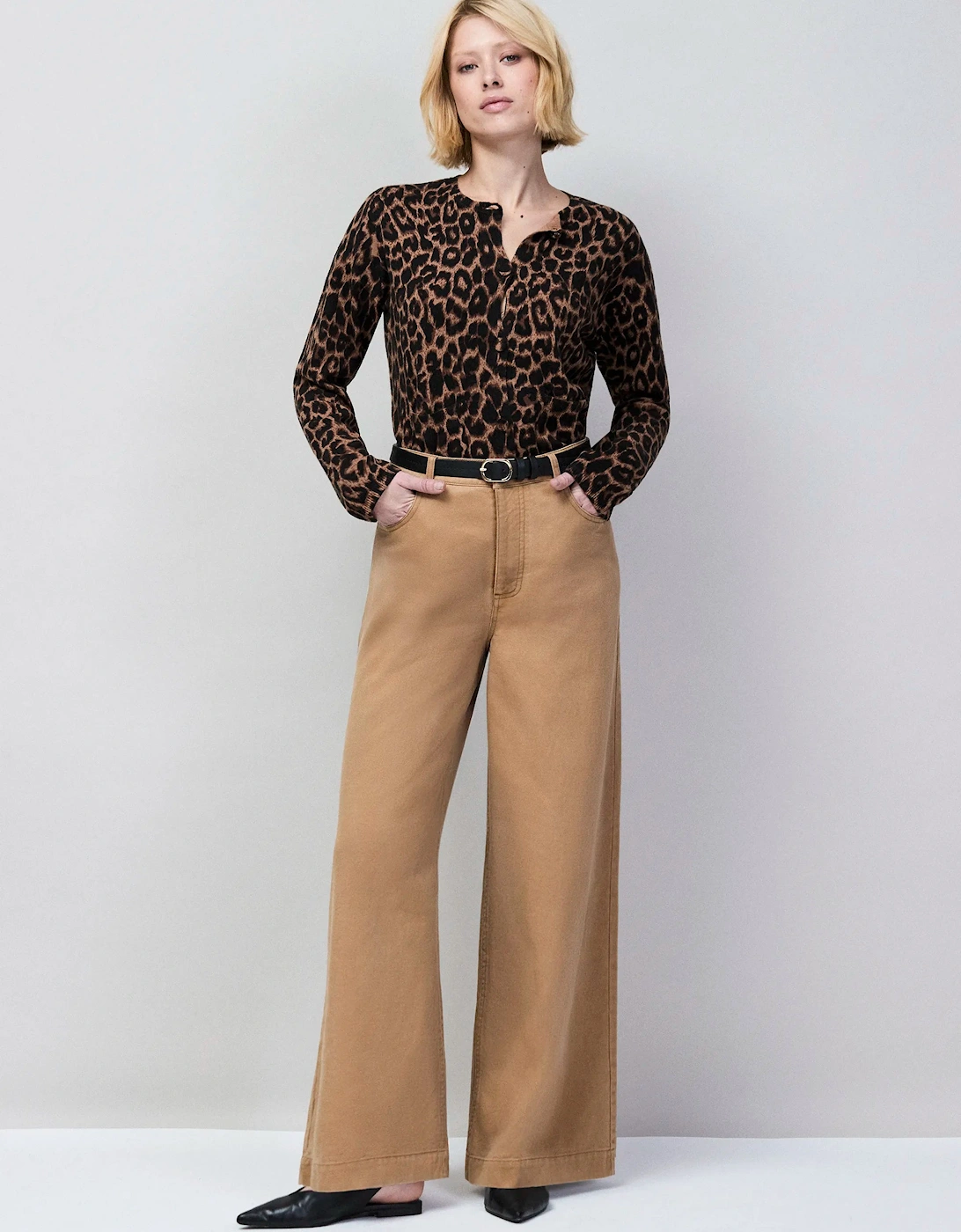 Leopard-Print Cotton And Cashmere-Blend Cardigan