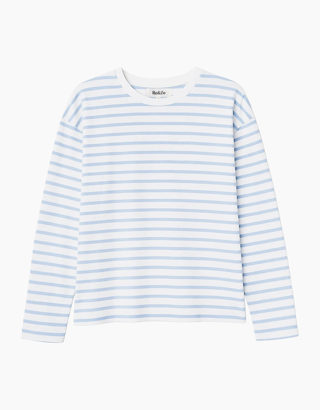Blue Stripe Long-Sleeved Organic Cotton T-Shirt