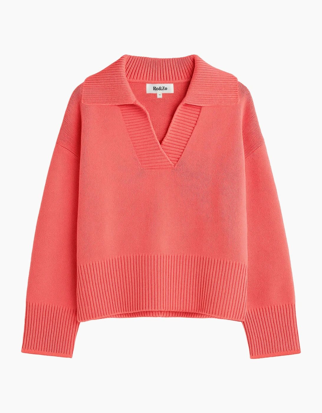 Coral Collar Jumper With Cashmere