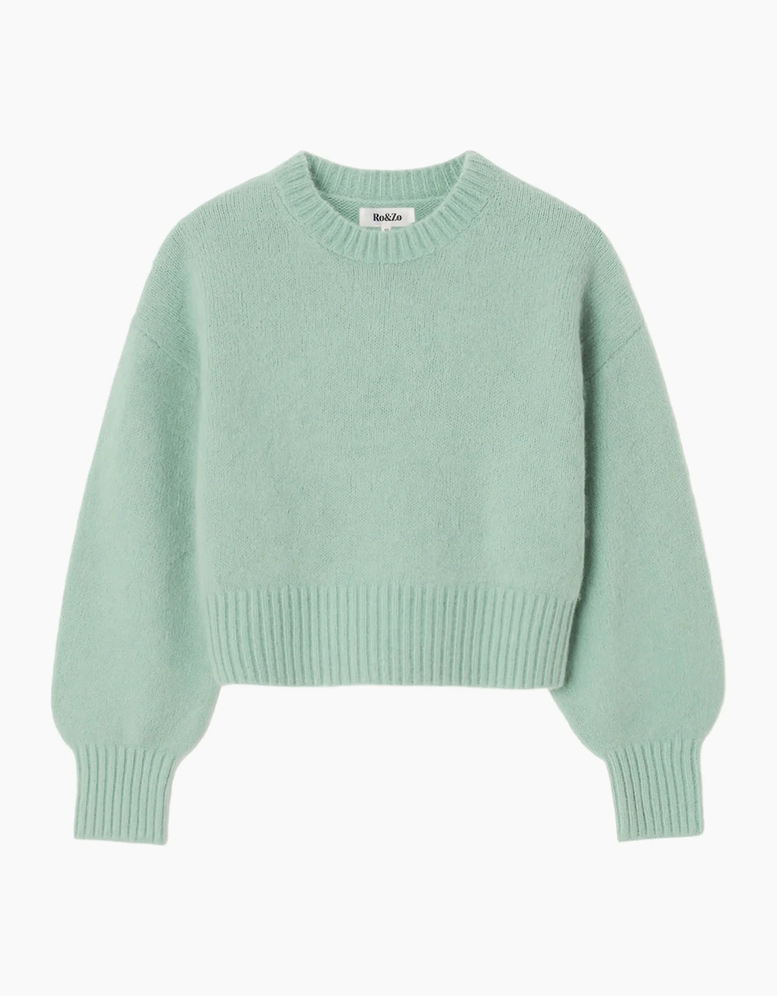 Green Cropped Jumper With Alpaca