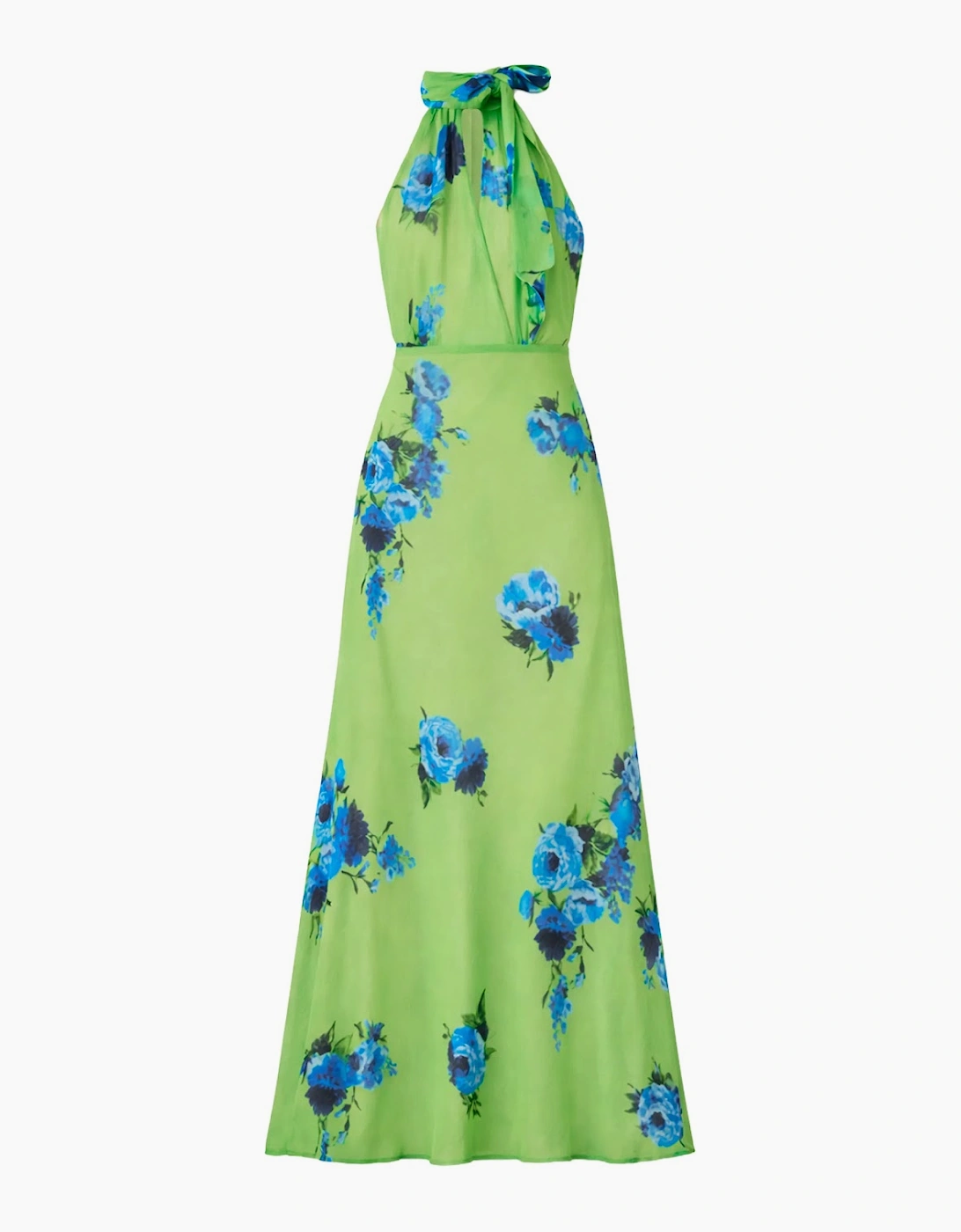 Athena Green Floral-Print Tie-Detail Dress, 5 of 4