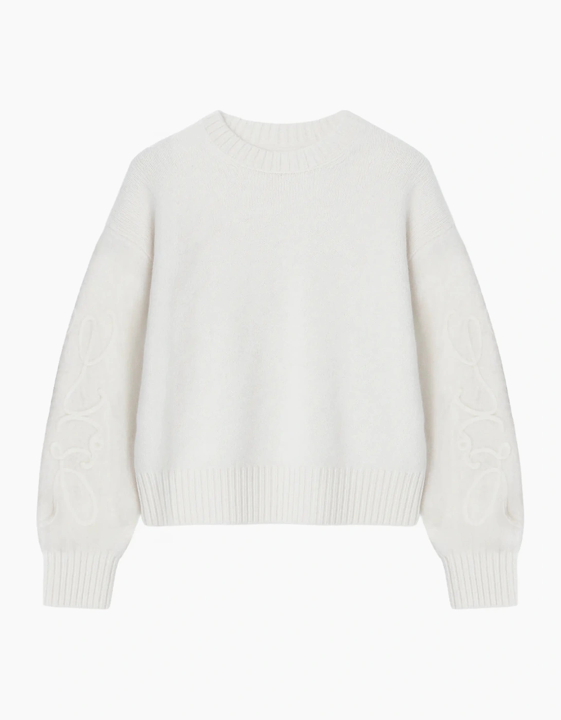 Ivory Applique Sleeve Jumper With Alpaca, 8 of 7