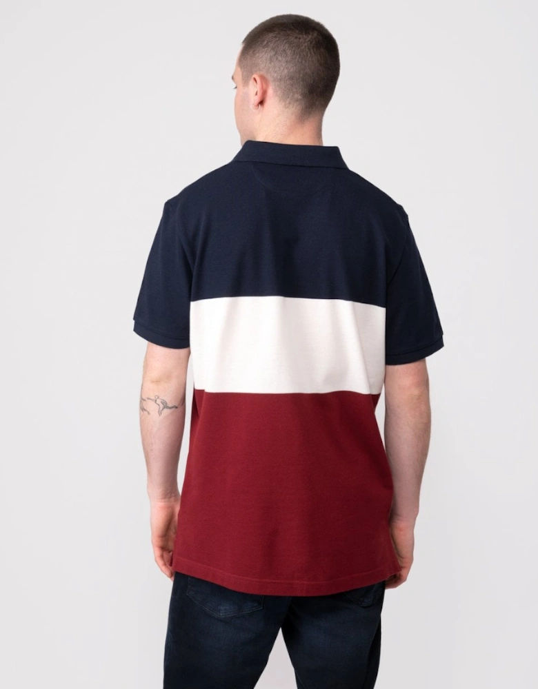 Mens Block Stripe Short Sleeve Rugger