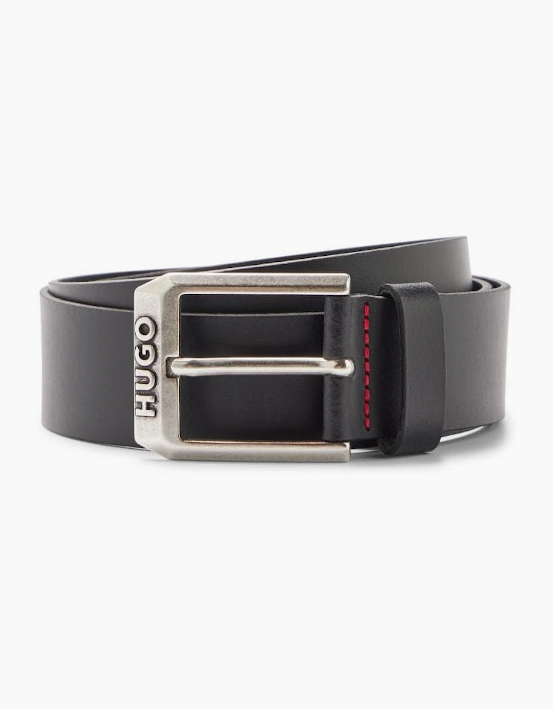 Hugo Boss Men's Black Hugo Gelio-C Sz40 Leather Belt - Size: W36