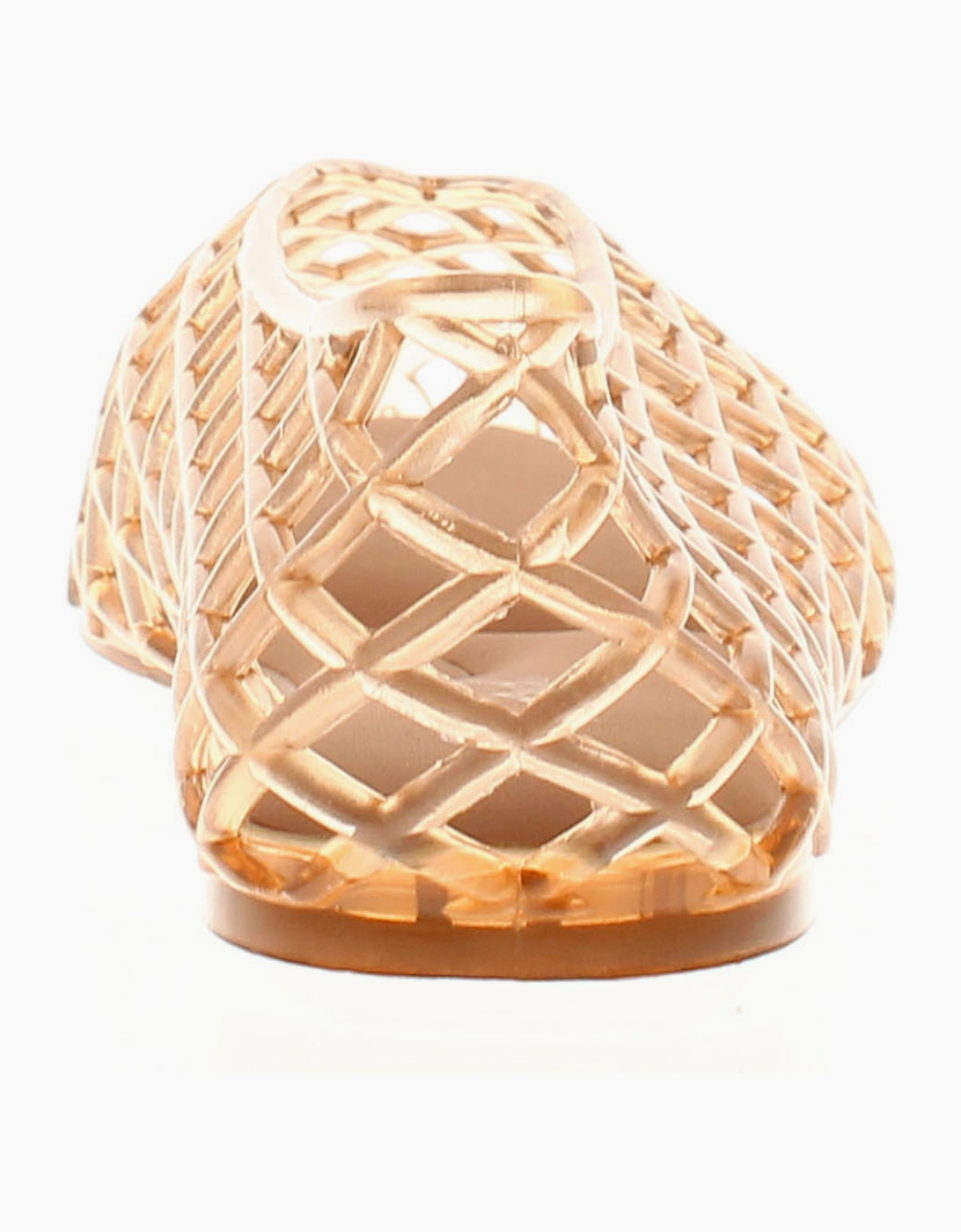 Womens Flat Shoes Jelly Sandals Summer Cage Slip On brown UK Size