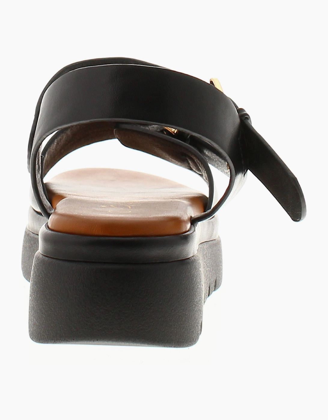 Womens Wedge Sandals Zoe Buckle black UK Size