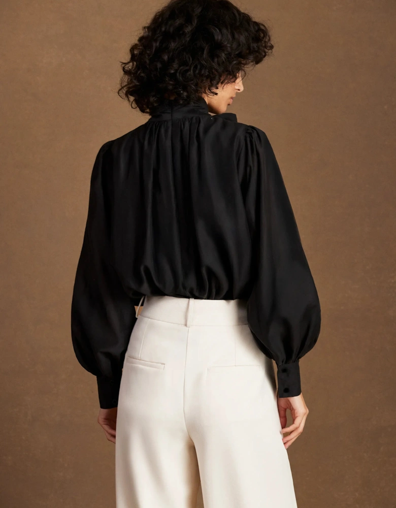Black Bow Detail Blouse