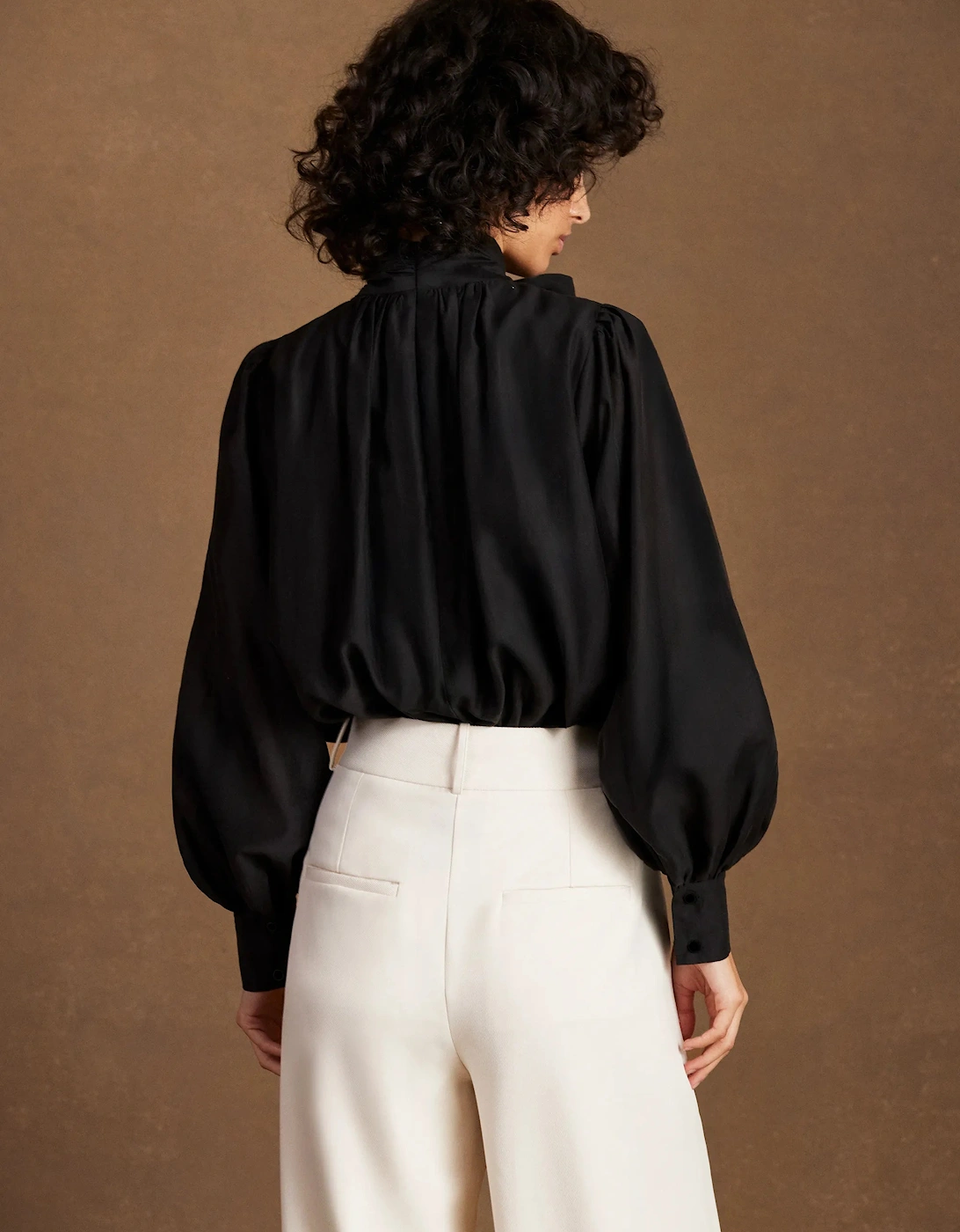 Black Bow Detail Blouse