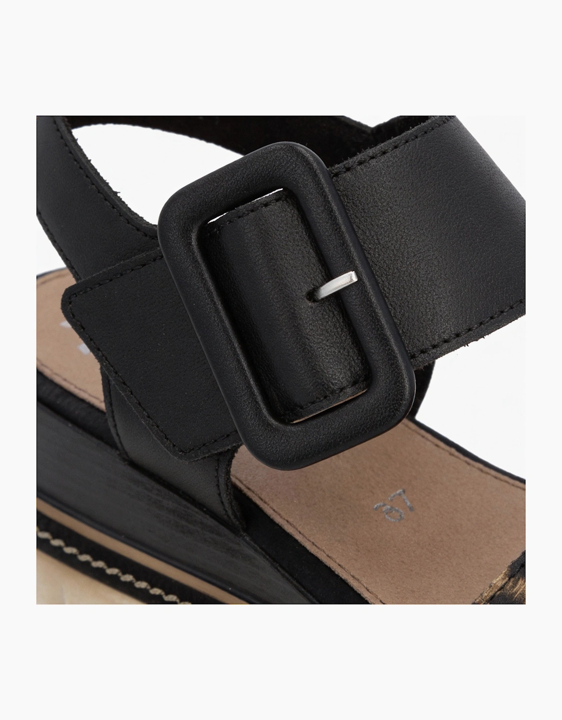 Remonte D2L53-03 Womens Wedge Sandals Black