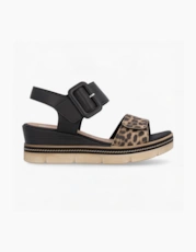 Womens Black/Leopard