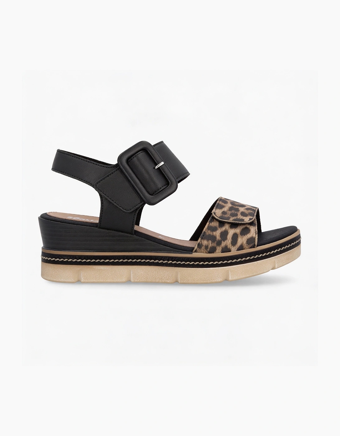 Women's Remonte D2L53-03 Womens Wedge Sandals Black - Size, 6