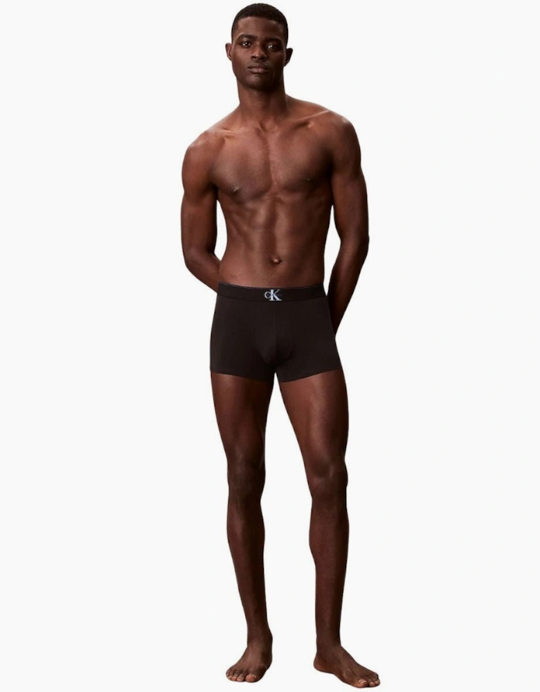 3-Pack CK Archive Boxer Trunks, Black/Blue/Blue