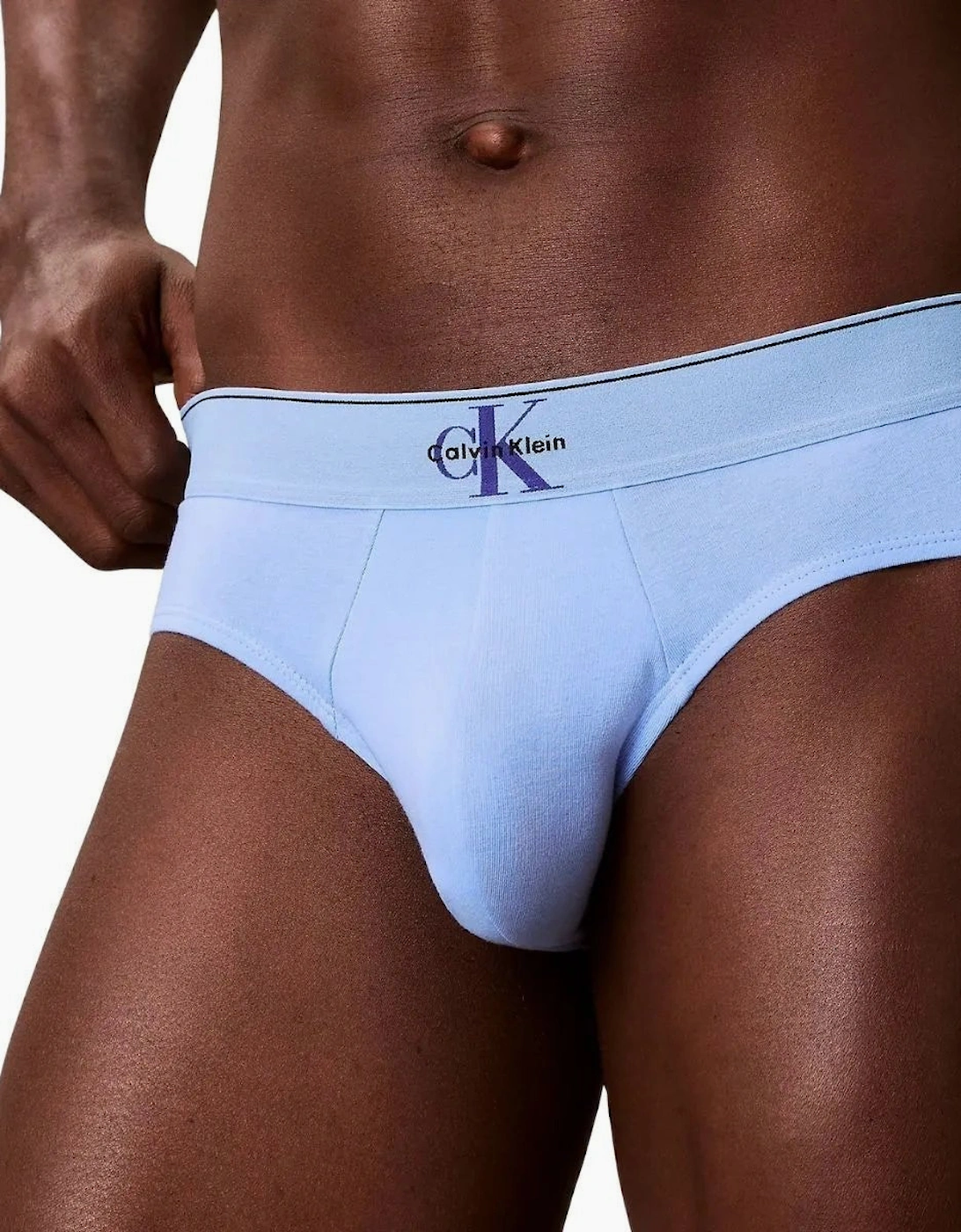 3-Pack CK Archive Briefs, Black/Blue/Blue