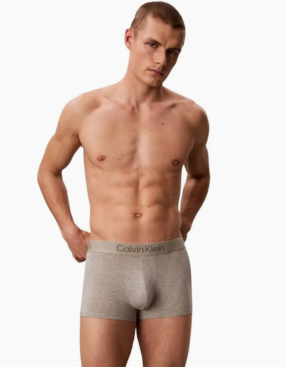 3-Pack Ultra Soft Modal Boxer Trunks, Black/Grey/Khaki