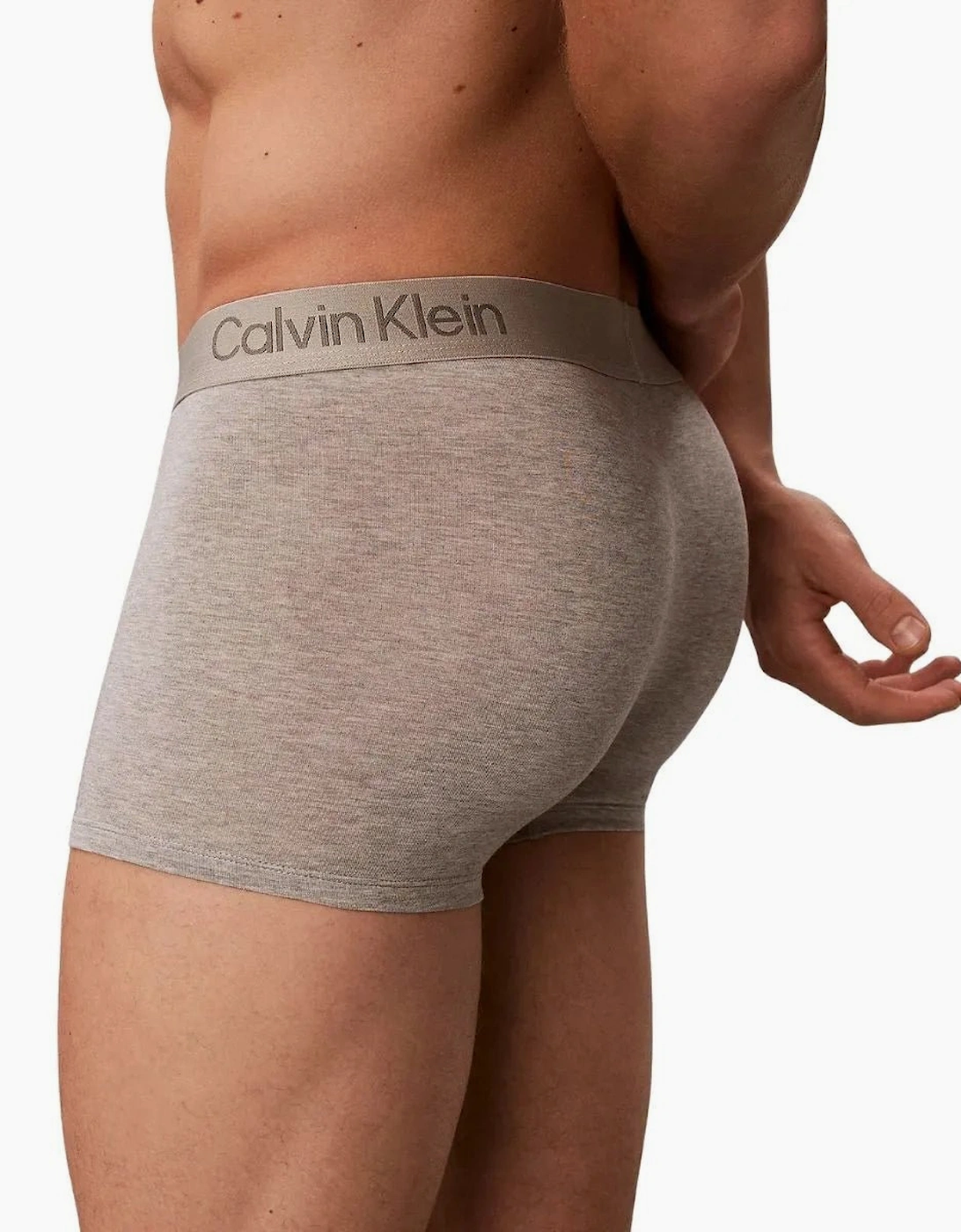 3-Pack Ultra Soft Modal Boxer Trunks, Black/Grey/Khaki