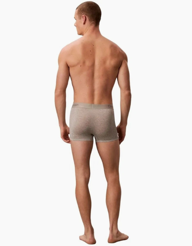 3-Pack Ultra Soft Modal Boxer Trunks, Black/Grey/Khaki
