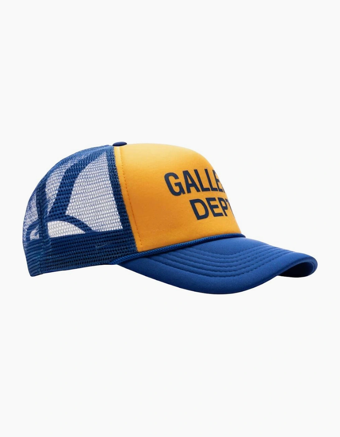 Logo Trucker Cap in Navy Yellow