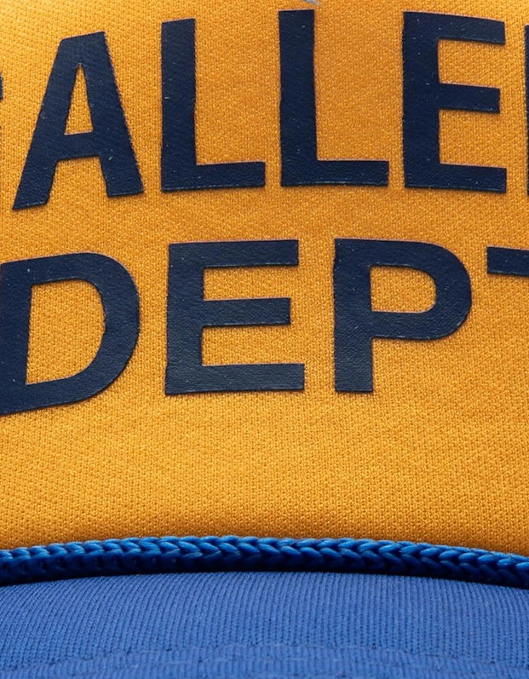 Logo Trucker Cap in Navy Yellow