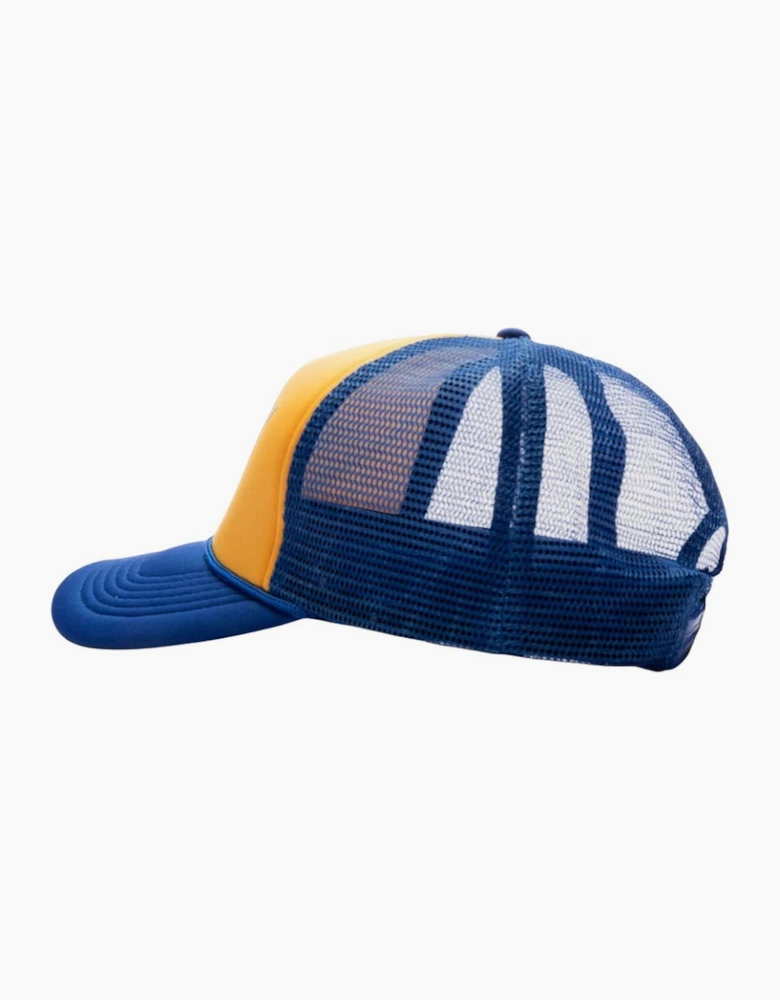 Logo Trucker Cap in Navy Yellow