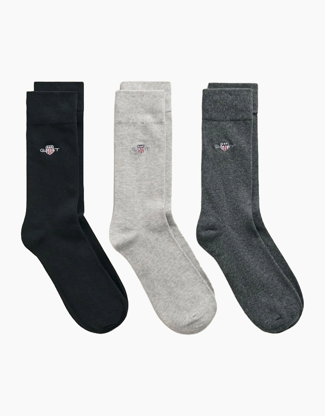 3 PACK SHIELD SOCKS BLACK/LIGHT GREY/CHARCOAL, 2 of 1