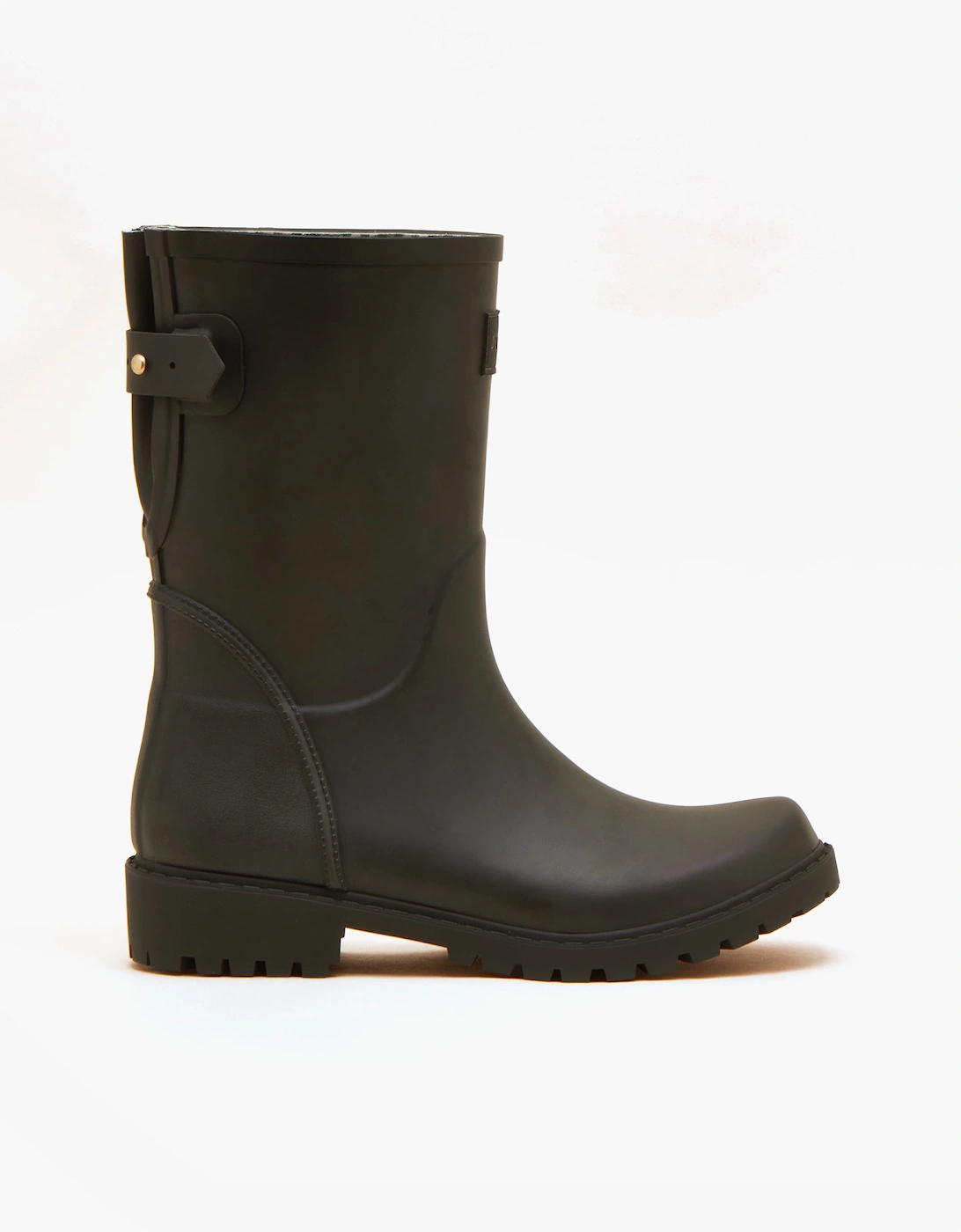 Joules WISTOW Womens Wellies - Black Rubber Waterproof Boots - Mid-Calf - Size UK 6