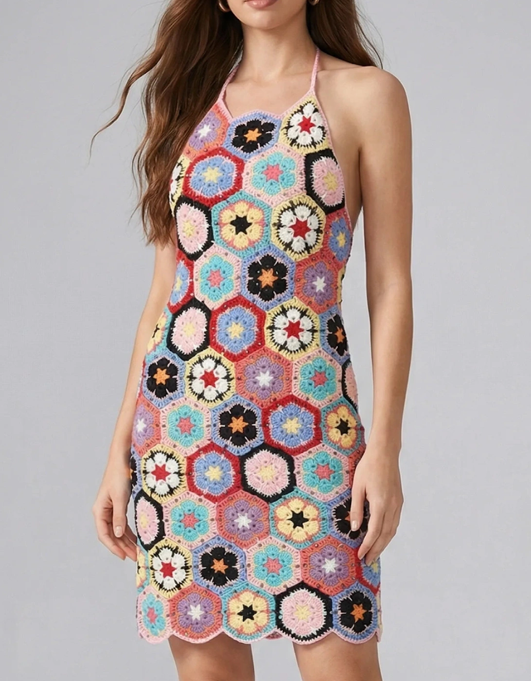 Oceanus Women's Floral Dress Crochet Pattern - Size: 10/8