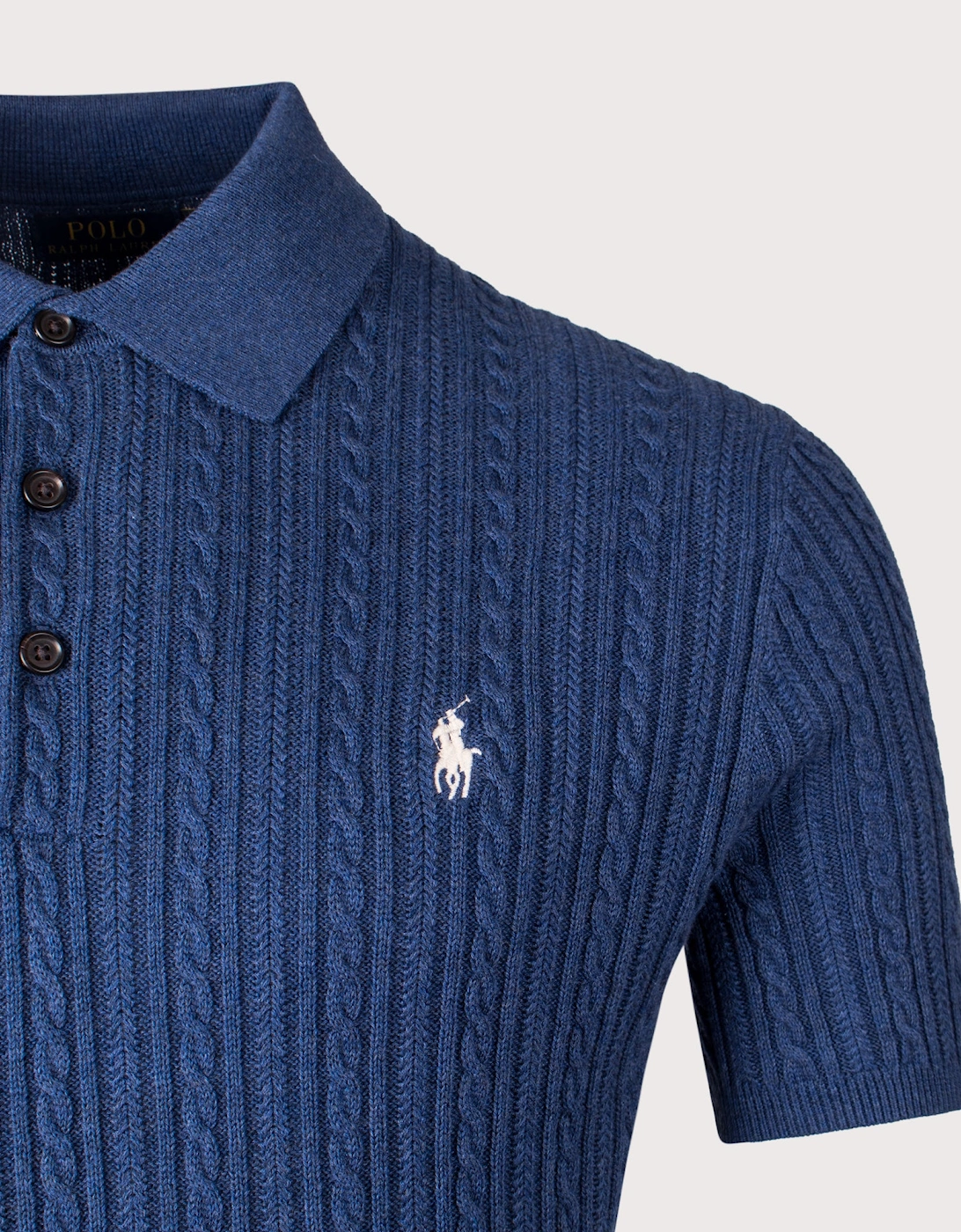 Cable Knit Polo Shirt