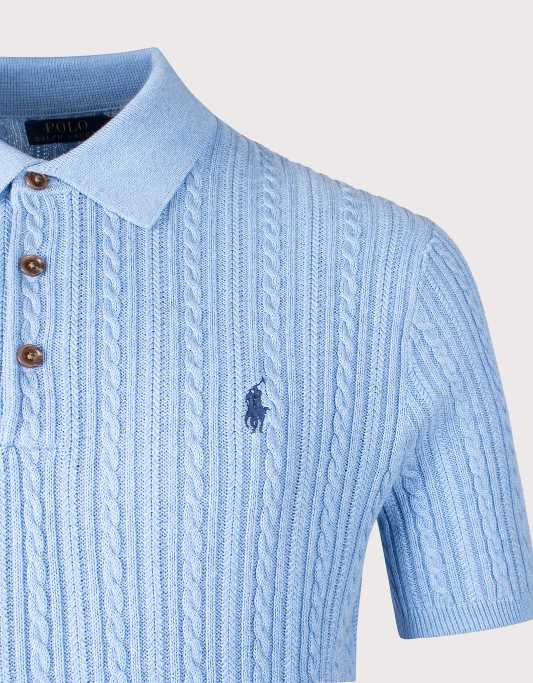 Cable Knit Polo Shirt