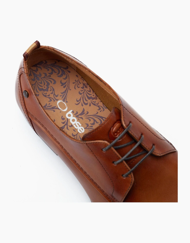 London Gambino Lace Up Leather Men's Burnt Tan Lace-Up Shoes