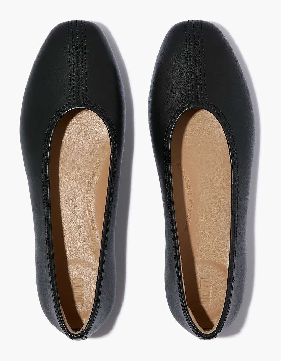 Delicato High-Cut Leather Women's Black Flats
