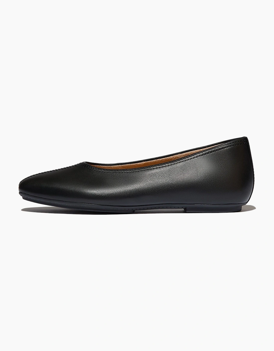 Delicato High-Cut Leather Women's Black Flats