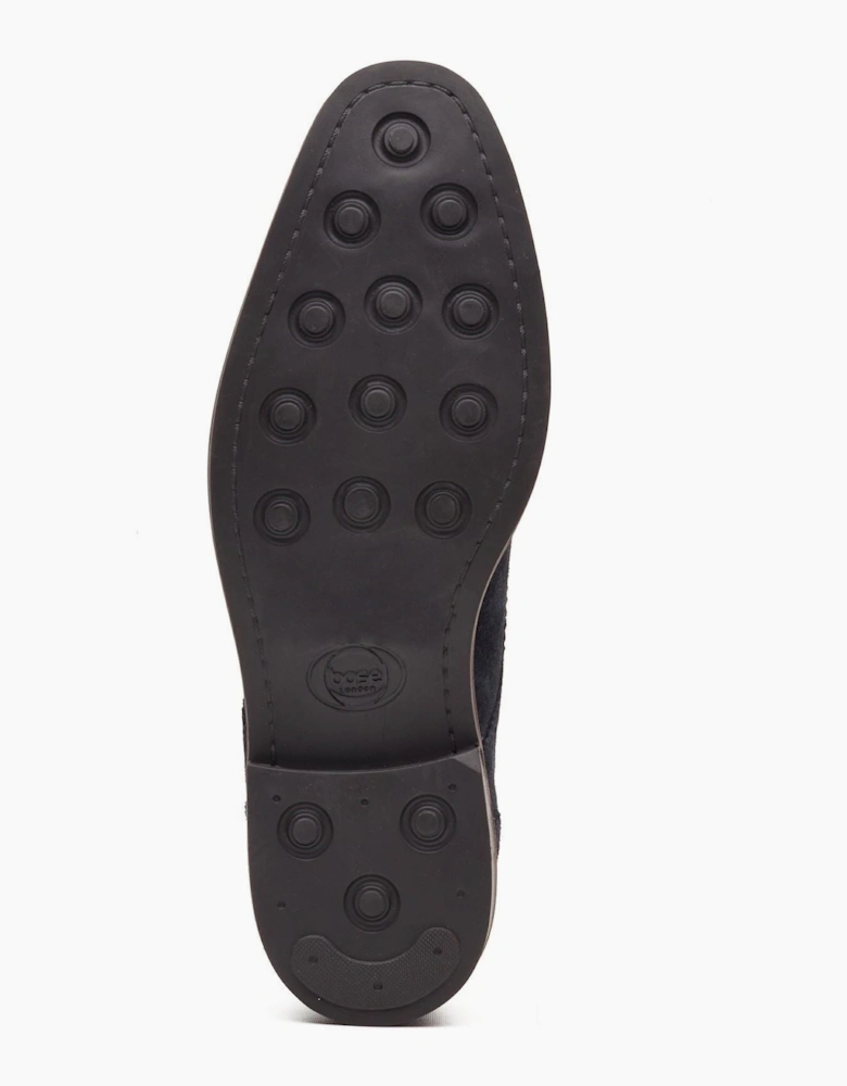 London Eton Lace Up Leather Men's Navy Lace-Up Shoes