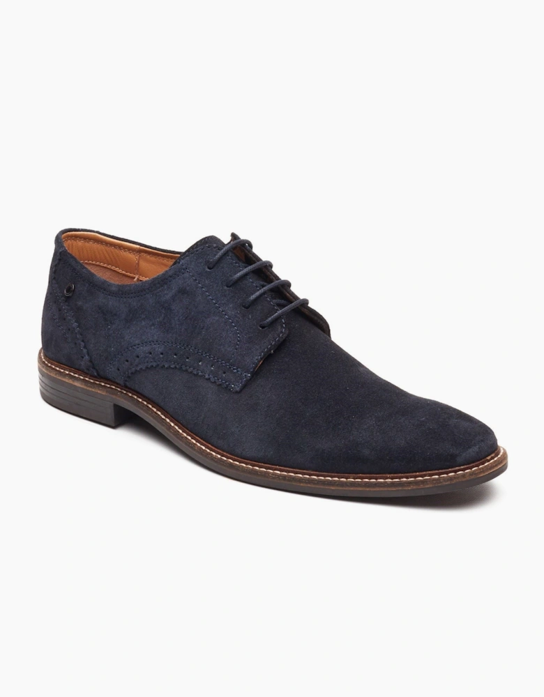 London Eton Lace Up Leather Men's Navy Lace-Up Shoes