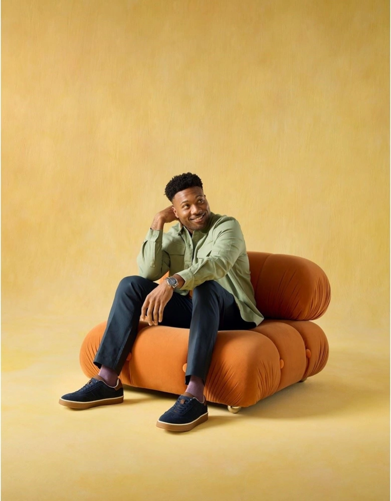 Carlos Suede Trainer Leather Men's Navy Trainers