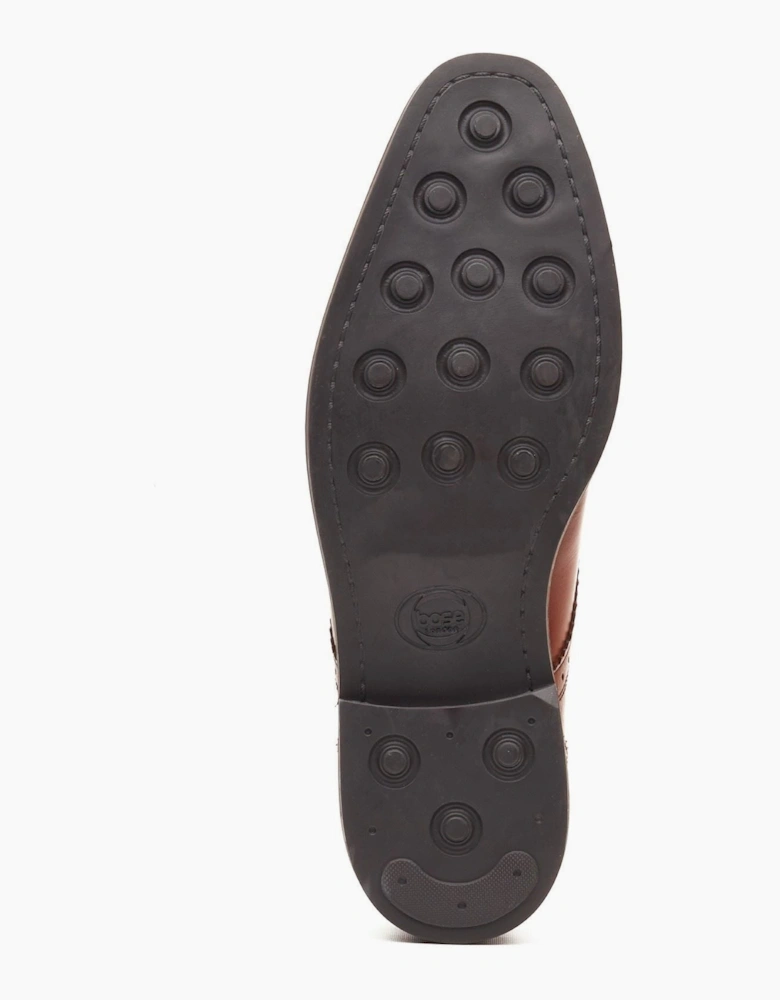 London Eton Lace Up Leather Men's Burnt Tan Lace-Up Shoes