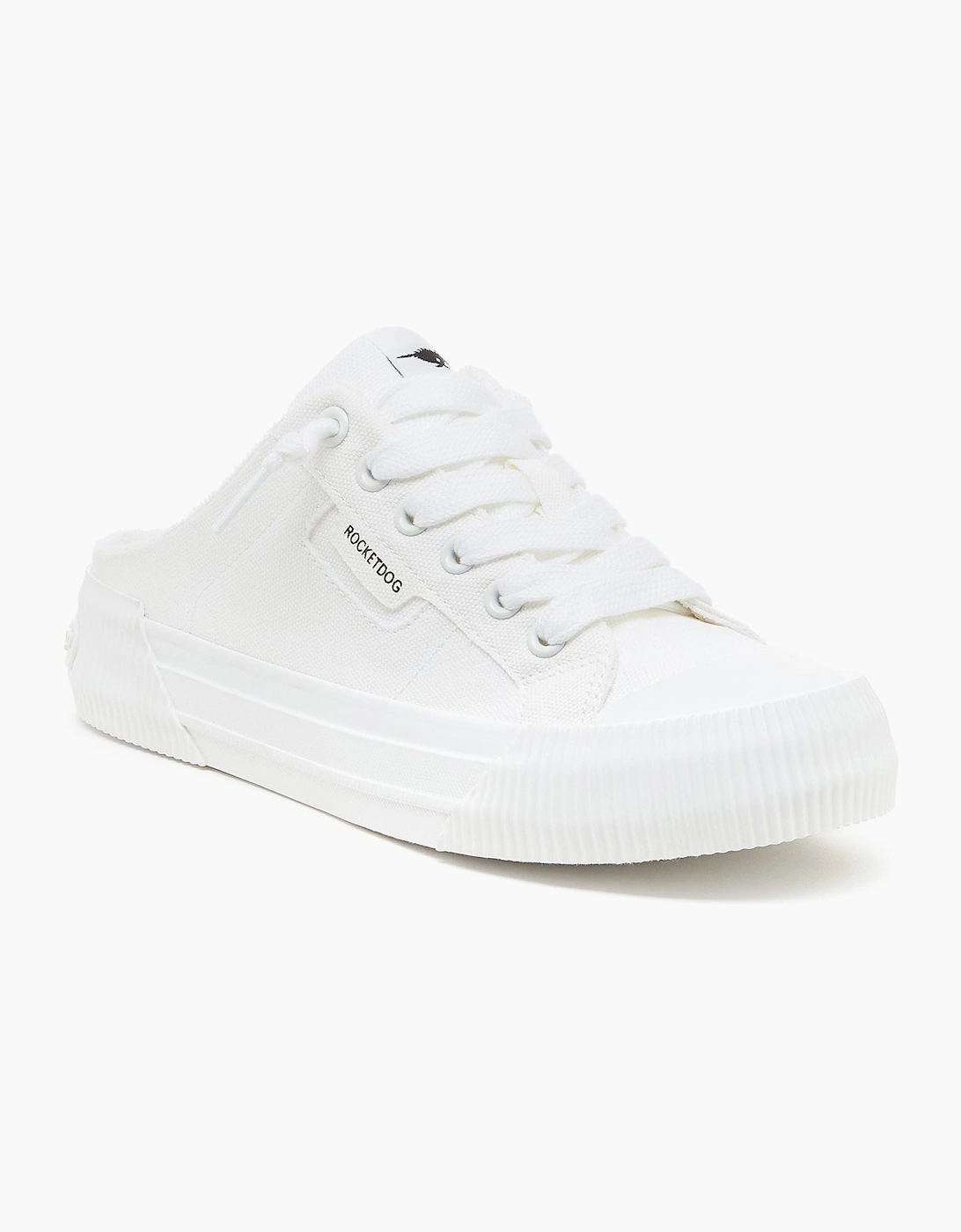 Cheery Mule Canvas Textile Women's White Mules, 7 of 6